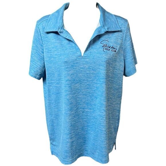 Devon & Jones Golf Top Nicklaus Golf Club Lionsgate Kansas‎ Preppy V-Neck Size M - Picture 1 of 7